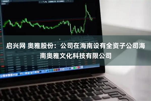 启兴网 奥雅股份：公司在海南设有全资子公司海南奥雅文化科技有限公司