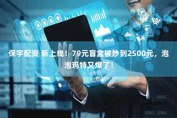 保宇配资 新上线！79元盲盒被炒到2500元，泡泡玛特又爆了！