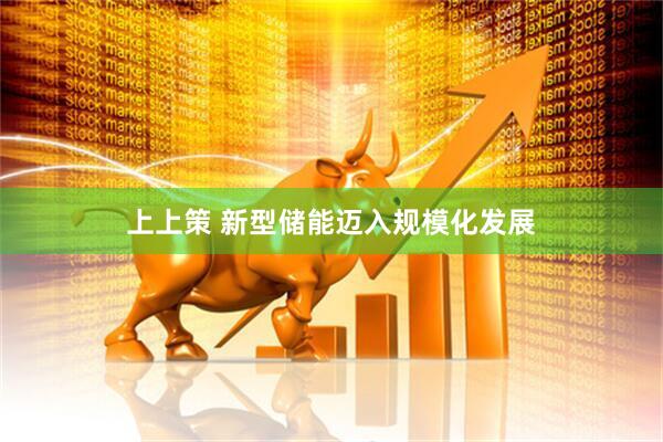 上上策 新型储能迈入规模化发展